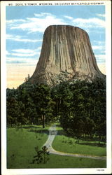 Devil's Tower, Custer Battlefield Highway Postcard