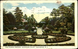 The Puzzle Garden, Georgian Court Lakewood, NJ Postcard Postcard