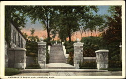 Entrance To Burial Hill Postcard