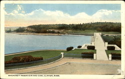 Wachusett Reservoir And Dam Clinton, MA Postcard Postcard