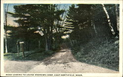 Road Leading To Louise Andrews Camp East Northfield, MA Postcard Postcard