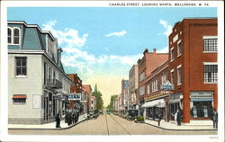 Charles Street Looking North Wellsburg, WV Postcard Postcard