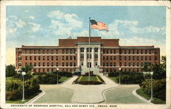 University Of Nebraska Hospital, 42nd And Dewey Ave. Postcard