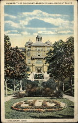 University Of Cincinnati Chicken Hall Main Entrance Postcard
