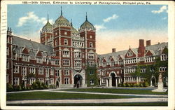 Entrance To University Of Pennsylvania, 34th Street Postcard
