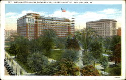 Washington Square Showing Curtis Publishing Co. Postcard