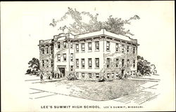 Lee's Summit High School Missouri Postcard Postcard