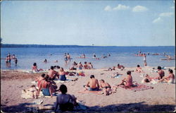 State Park Beach, Otsego Lake Postcard