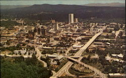 Aerial View Of Business Section Postcard