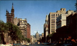 View Down State Street Postcard