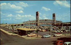 Overlooking Jacksonville's Large And Spacious Municipal Parking Lot Postcard