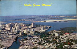 Hello From Miami Postcard