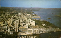 Air View Of Downtown Miami Florida Postcard Postcard