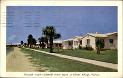 Pleasant Resort Residential Street Scene At Ellinor Village Postcard