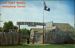 Old Fort Bissell Phillipsburg, KS Postcard 