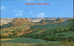 Greetings From Kansas Gypsum Hills Postcard