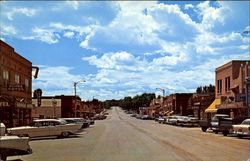Business Section Of Gillette Wyoming Postcard Postcard