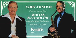 Eddy Arnold, Boots Randolph Large Format Postcard