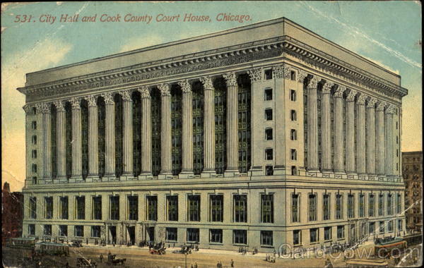 City Hall And Cook County Court House Chicago Illinois