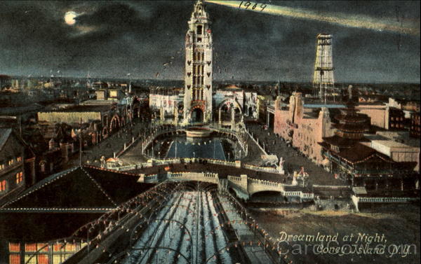 Dreamland At Night Coney Island New York