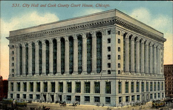 City Hall And Cook County Court House Chicago Illinois