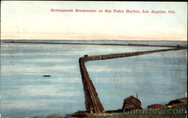 Government Breakwater At San Pedro Harbor Los Angeles California