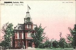 Old Court House Sandusky, MI Postcard Postcard