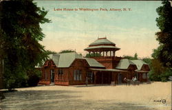 Lake House In Washington Park Albany, NY Postcard Postcard