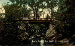 Rustic Bridge, Kent Road Greenwich, CT Postcard Postcard