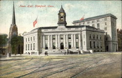 Town Hall Stamford, CT Postcard Postcard