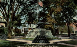 Memorial Gun, West Park Postcard