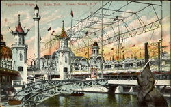 Hippodrome Stage, Luna Park Postcard