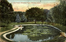 Lily Pond, Riverside park Wichita, KS Postcard Postcard