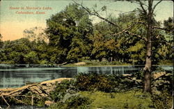 Scene In Norton's Lake Columbus, KS Postcard Postcard