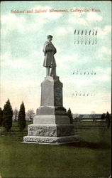 Soldiers And Sailors Monument Coffeyville, KS Postcard Postcard