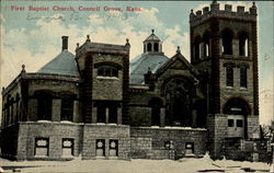 First Baptist Church Council Grove, KS Postcard Postcard