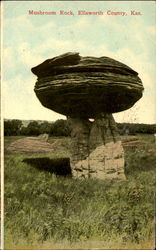 Mushroom Rock Brookville, KS Postcard Postcard