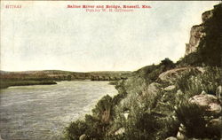 Saline River And Bridge Postcard