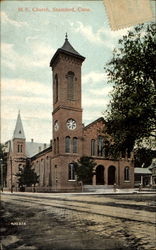 M. E. Church Stamford, CT Postcard Postcard