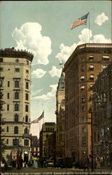 Corner Boylston And Tremont Street Postcard