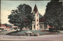 M. E. Church Bedford, NY Postcard Postcard