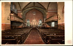Interior Of Old St. Paul's Church Postcard