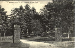 Entrance To Ross Park Binghamton, NY Postcard Postcard