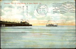 Steamer City Of Long Beach Postcard