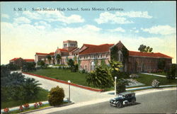 S. M. I. Santa Monica High School California Postcard Postcard
