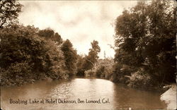 Boating Lake At Hotel Dickinson Postcard