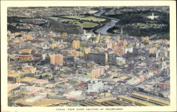Aerial View Over Section Of Melbourne Postcard