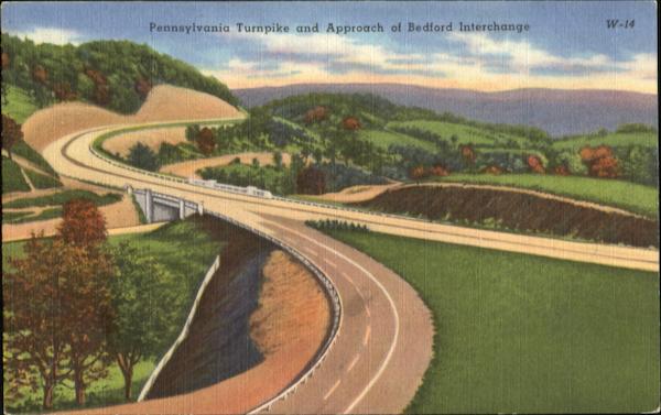 Pennsylvania Turnpike And Approach Of Bedford Interchange
