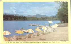 Mirror Lake From Grand View Hotel Beach Postcard