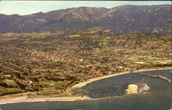 Aerial View Of Santa Barbara Postcard
